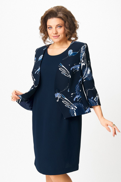Жакет, платье Zlata 4460 космос_синий - фото 3