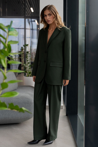 Брюки, жакет SILVERSPICE S-1531 зеленый - фото 1