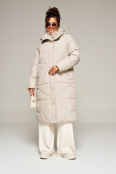 Пальто Beautiful&Free 8012 кремовый - фото 15