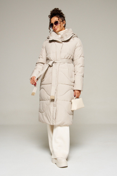 Пальто Beautiful&Free 8012 кремовый - фото 5