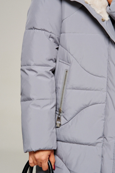 Пальто Beautiful&Free 8012 серый - фото 12