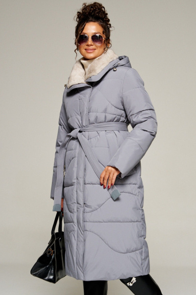 Пальто Beautiful&Free 8012 серый - фото 2