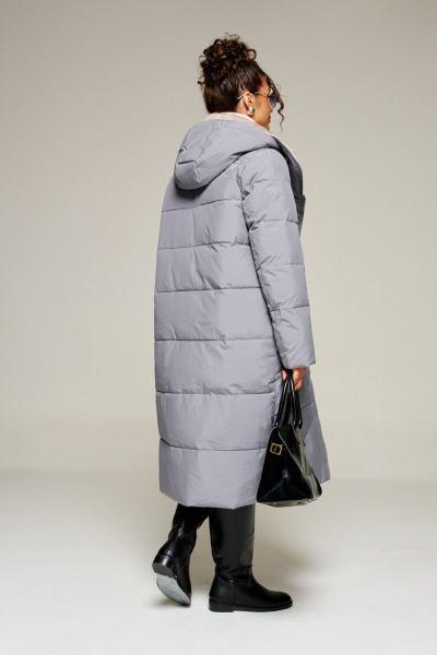 Пальто Beautiful&Free 8012 серый - фото 6