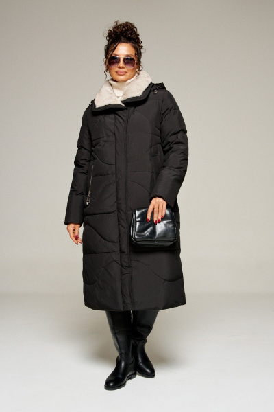 Пальто Beautiful&Free 8012 черный - фото 2