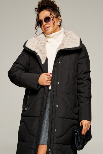 Пальто Beautiful&Free 8012 черный - фото 11