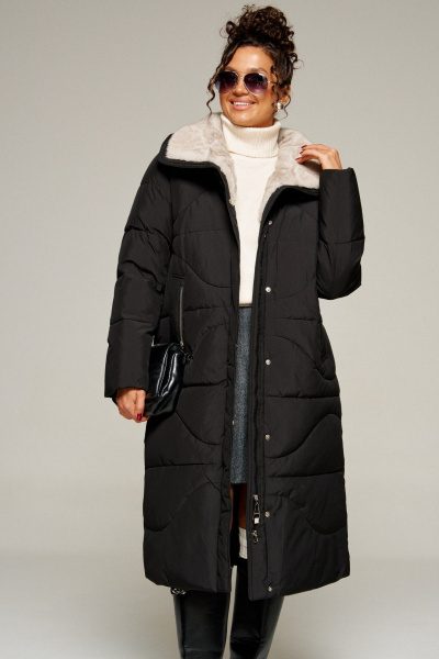 Пальто Beautiful&Free 8012 черный - фото 10