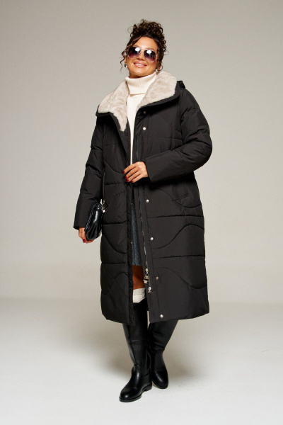 Пальто Beautiful&Free 8012 черный - фото 1