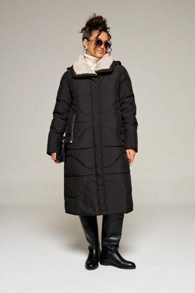 Пальто Beautiful&Free 8012 черный - фото 3