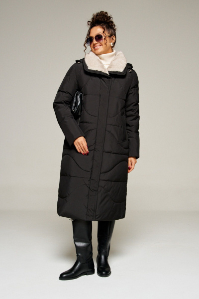 Пальто Beautiful&Free 8012 черный - фото 4