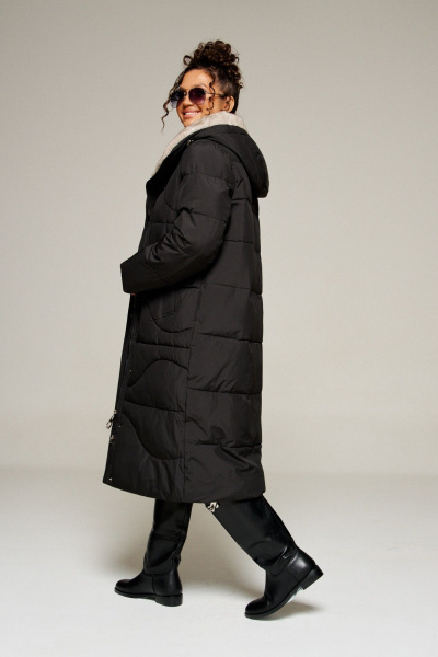 Пальто Beautiful&Free 8012 черный - фото 6