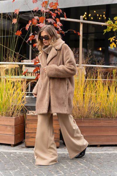 Пальто женское из искусственного меха SILVERSPICE S-2532 норка SILVERSPICE S-2532 норка - фото 6