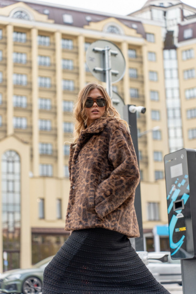 Пальто женское из искусственного меха SILVERSPICE S-2533 леопард SILVERSPICE S-2533 леопард - фото 8