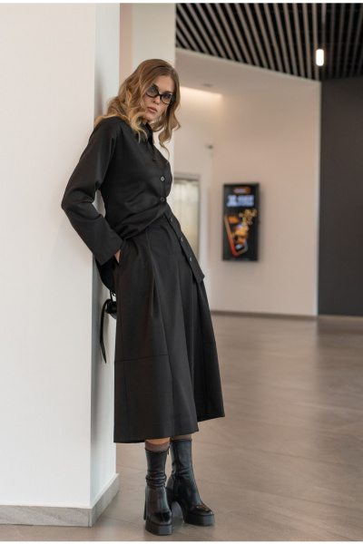 Блуза SILVERSPICE S-7526 черный - фото 4