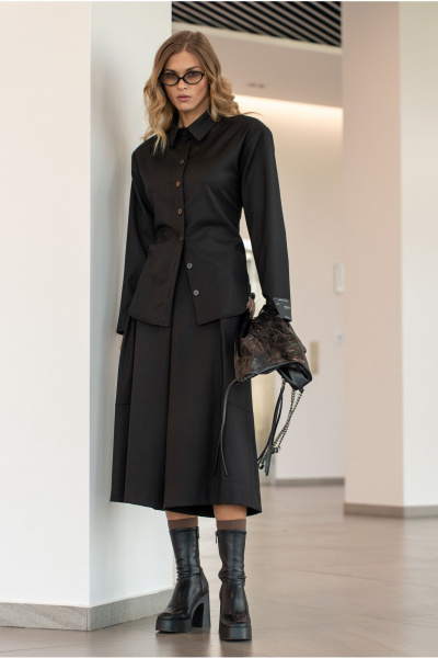 Блуза SILVERSPICE S-7526 черный - фото 2