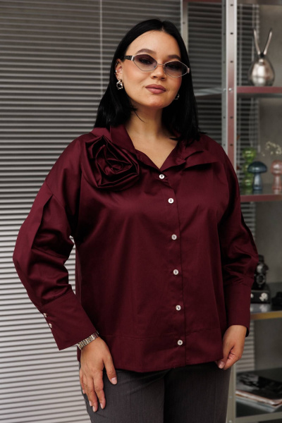 Блуза Anastasia 1204.2 бордо - фото 7