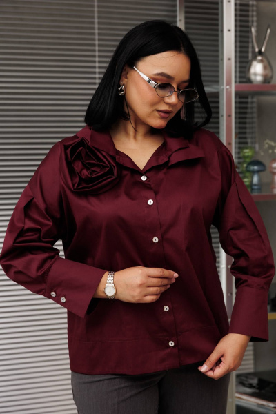 Блуза Anastasia 1204.2 бордо - фото 6