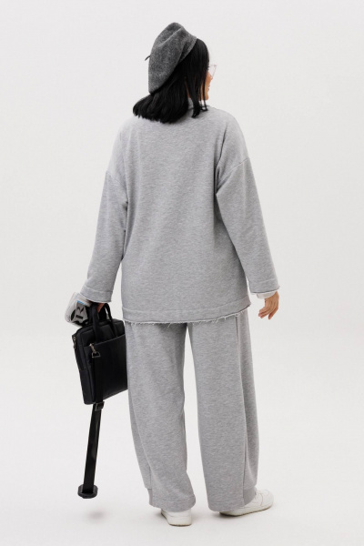 Брюки, жакет Anastasia 1299 серый_меланж - фото 2