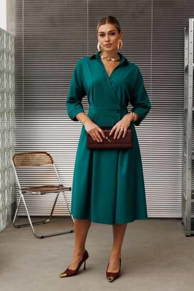 Платье Anastasia 1229.1 изумруд - фото 4