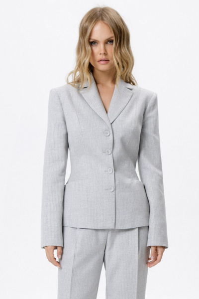 Брюки, жакет PiRS 6227 светло-серый - фото 4