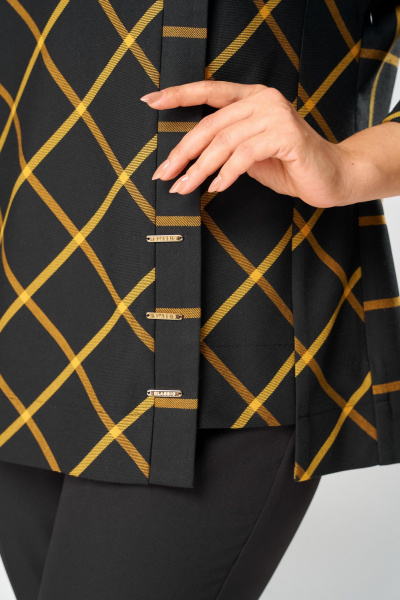 Блуза, брюки Romanovich Style 2-1269 горчица/черный - фото 8