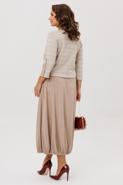 Джемпер, юбка Mubliz 293 бежевый_соты - фото 10