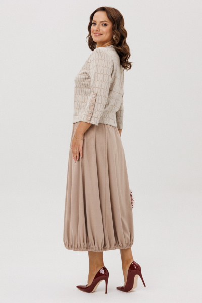 Джемпер, юбка Mubliz 293 бежевый_соты - фото 9