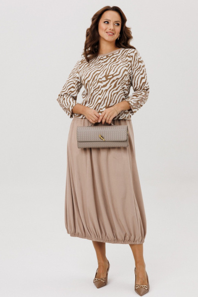 Джемпер, юбка Mubliz 293 бежевый_зебра - фото 14