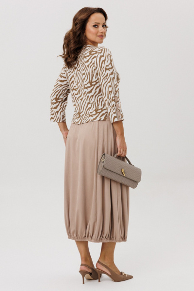 Джемпер, юбка Mubliz 293 бежевый_зебра - фото 6
