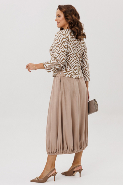 Джемпер, юбка Mubliz 293 бежевый_зебра - фото 4
