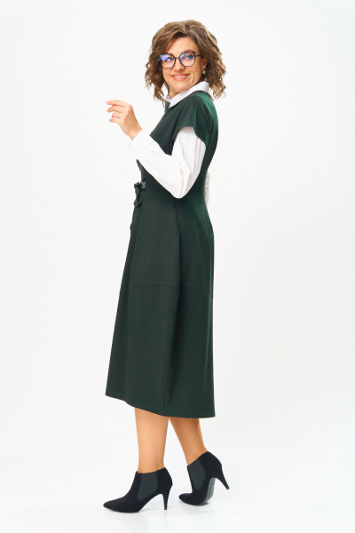 Платье в стиле бохо из трикотажа для повседневности Michel chic 2176 темная_хвоя - фото 4