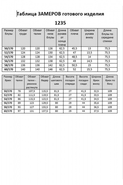 Блуза, брюки VI ORO VR-1235 синий - фото 21