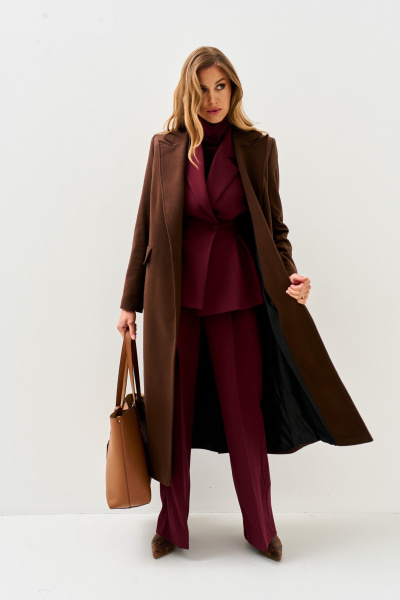 Пальто Mars design 1038 шоколадный - фото 2