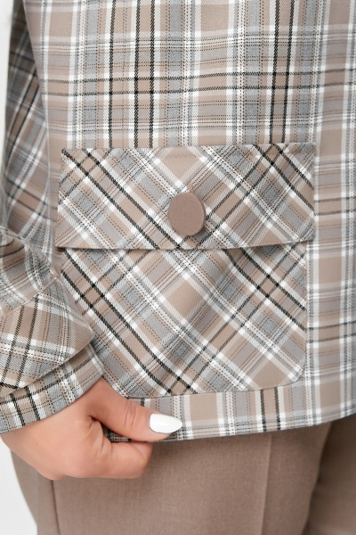 Жакет Fita 20751 бежево-коричневый - фото 8