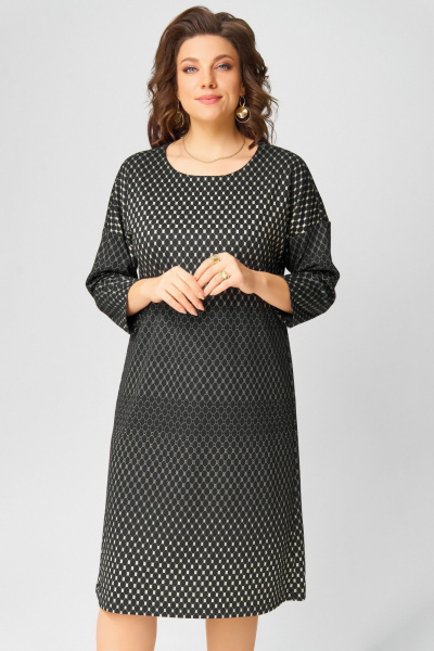 Платье Fita 5101 черно-бежевый - фото 4