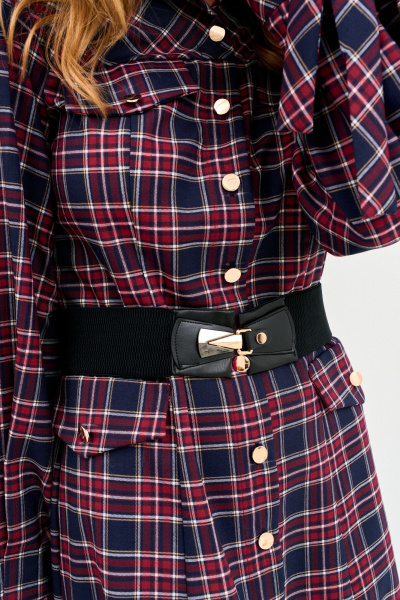 Платье Mars design 1049 клетка_сине-красная - фото 4