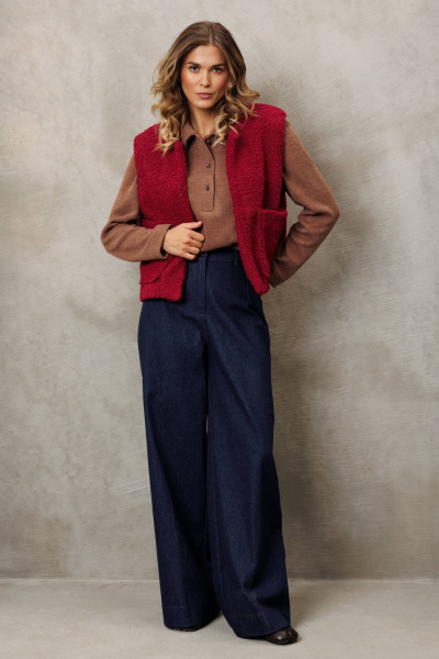 Жилет Gizart 15408/1 бордовый - фото 2