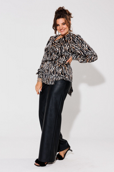 Блуза Anelli 1735 африканская_зебра - фото 9