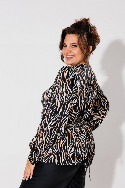 Блуза Anelli 1735 африканская_зебра - фото 8