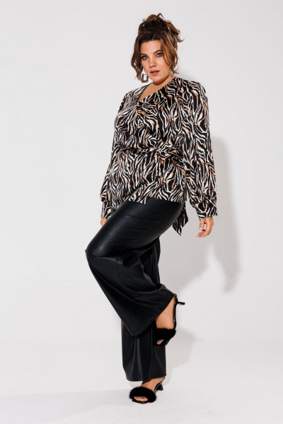 Блуза Anelli 1735 африканская_зебра - фото 3