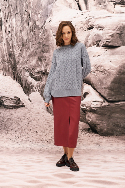 Джемпер Barbara Geratti С4606BG серый - фото 4