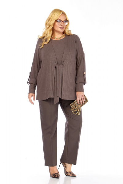 Джемпер, лонгслив Элль-стиль 2418 кофе - фото 18