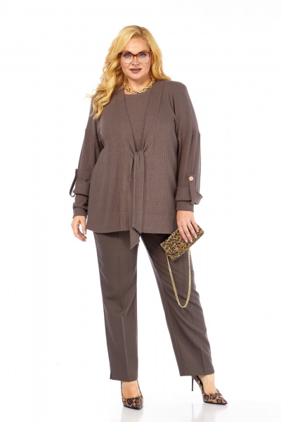 Джемпер, лонгслив Элль-стиль 2418 кофе - фото 17