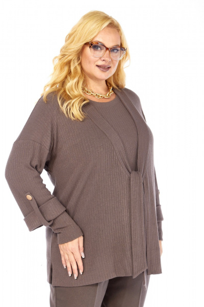 Джемпер, лонгслив Элль-стиль 2418 кофе - фото 16