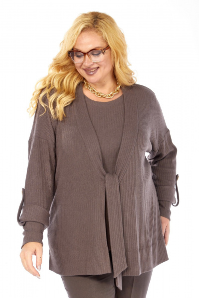 Джемпер, лонгслив Элль-стиль 2418 кофе - фото 13