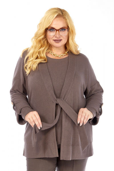 Джемпер, лонгслив Элль-стиль 2418 кофе - фото 11