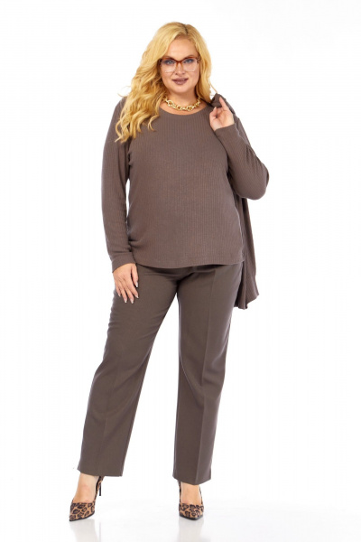 Джемпер, лонгслив Элль-стиль 2418 кофе - фото 8