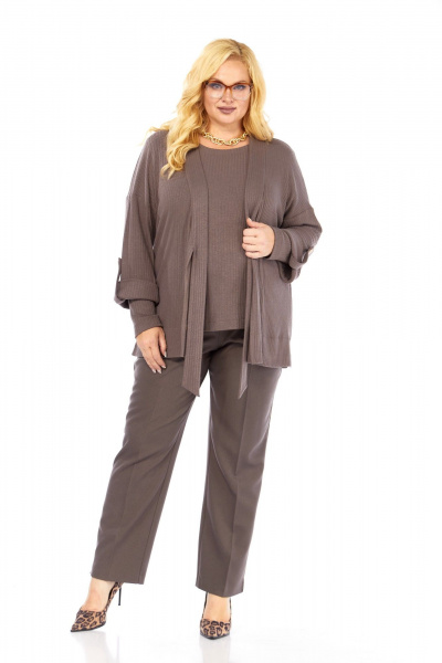 Джемпер, лонгслив Элль-стиль 2418 кофе - фото 5