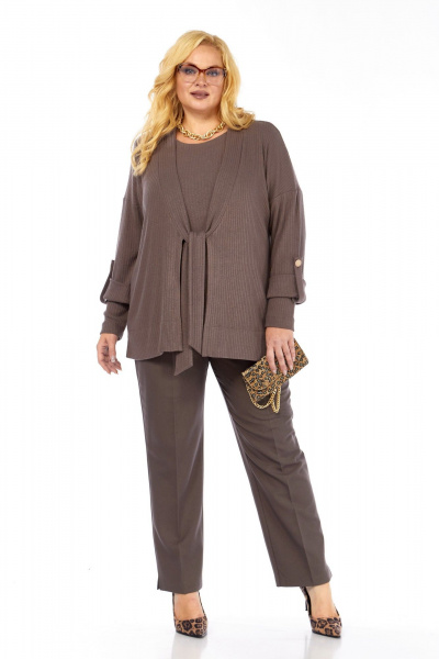 Джемпер, лонгслив Элль-стиль 2418 кофе - фото 2