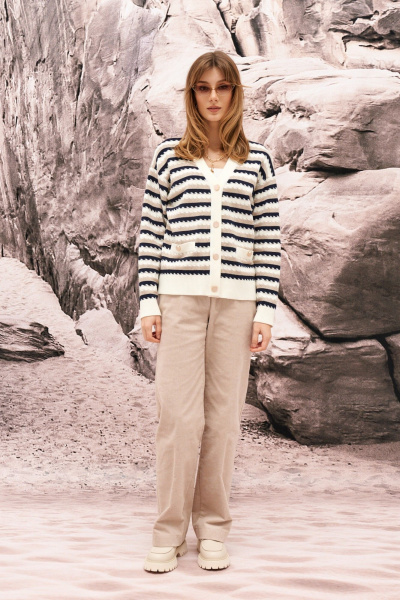 Жакет Barbara Geratti С4743BG белый/т. синий - фото 3