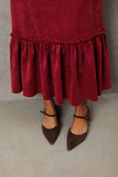 Платье Gizart 5418 брусничный - фото 4